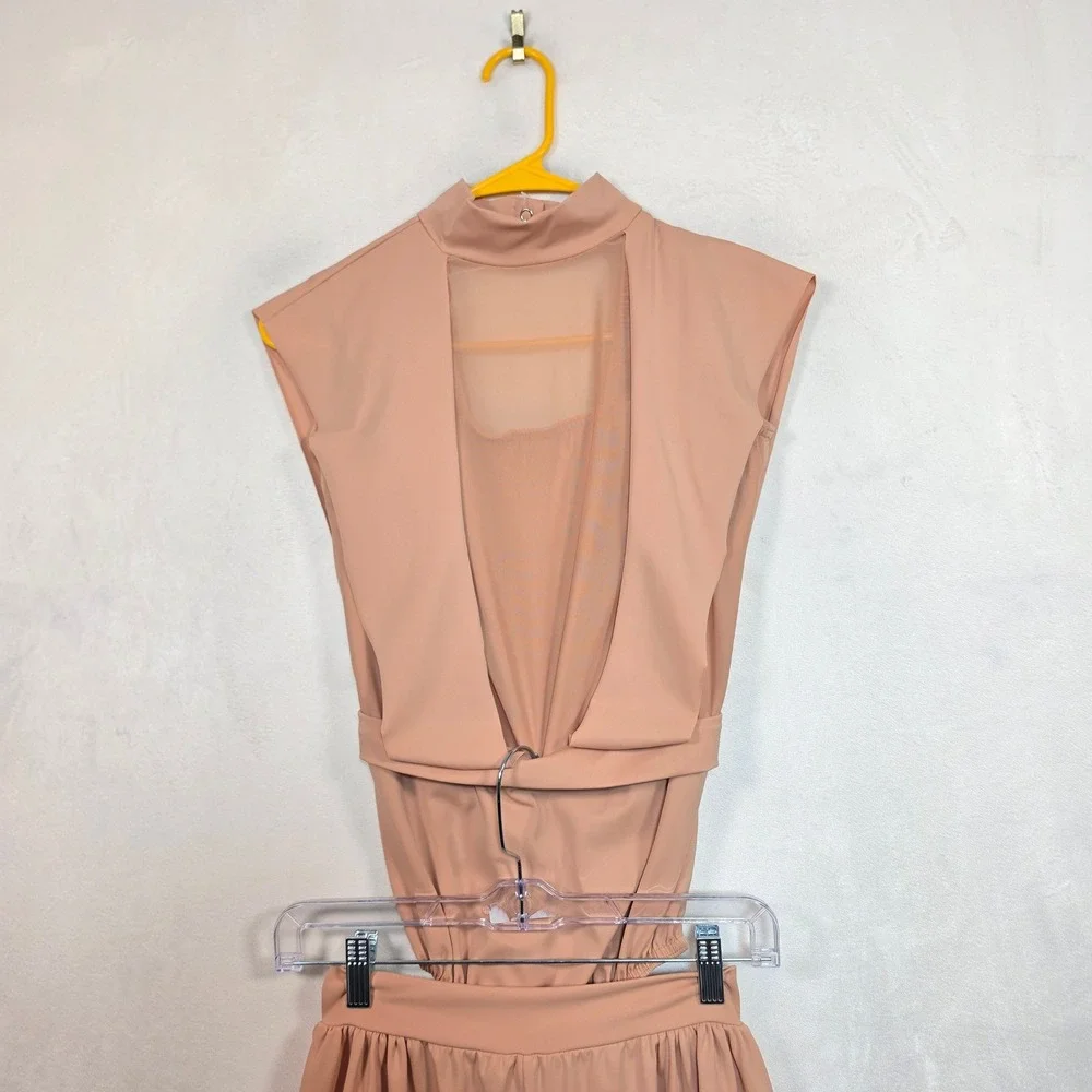 Vintage Kelle Dance Costume Women's M S Peach Sheer Lyrical Ballet Contemporary